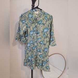 Perry Walker Mini Dress Green/Blue Size 2